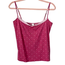 Vintage Esprit Babydoll Top Womens XL Pink Ditsy Floral Cami Y2K Retro VTG Doll