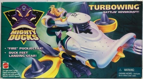 Mighty Ducks Turbowing Battling Hovercraft NHL Hockey Mattel 5" Disney SEALED