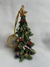 Tii Collections 4-1/4"  Resin Holiday Christmas Tree Ornament with tag