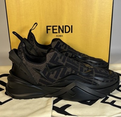 Fendi Flow Sneakers Men's Fendi Sz 7 / US 8 Monogram Knit Full Set
