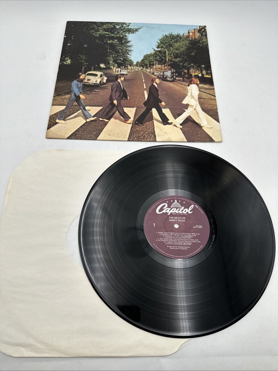 The Beatles ABBEY ROAD LP Record Apple SO-383 VG+ W/ Sleeve