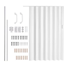 Interior Folding PVC Accordion Door,Include Door and Hardware,Handle,Latch