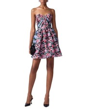 Carolina Herrera Gathered Sweetheart Silk Mini Dress Women's