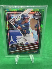 2026 Panini Stars and Stripes Prizm Nolan Hatch #115 Green Cracked Ice  12/25