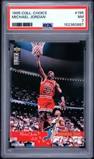 1995 COLLECTOR'S CHOICE #195 MICHAEL JORDAN PSA 7