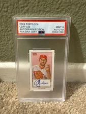 PSA Dual Auto 9/10 2024 Topps t206 Cliff Lee Autograph