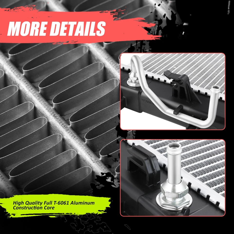 {DPI 13817} Radiador de enfriamiento de núcleo de aluminio estilo de fábrica para Accent Rio 18-21 Foto 4 de 4