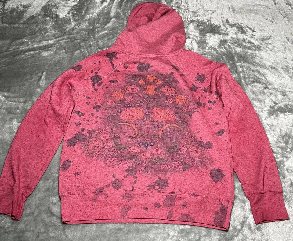 Self Esteem Hoodie Large Red Rose Gothic Skater Grunge Y2K AOP - Image 2 of 4