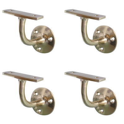 4er-Pack Premium-Handlaufhalterungen aus massivem Messing 75 mm für verbesserte Stabilität und