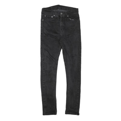 LEVI'S Herren Slim Black Denim Skinny W27 L28 Baumwollmischung Zip Jeans