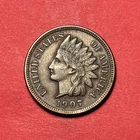 (1) Beautiful Antique 1907 Indian Head Cent/Penny CHOICE XF-EXTRA FINE