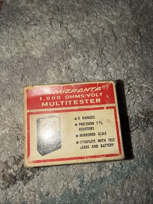 Genuine Vintage Micronta 22-027B 1,000 OHMS / Volt Multitester in Box w Paper