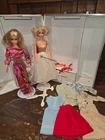 70s Vintage Barbie Miss America Quick Curl Live Action Case Clothes Accessories