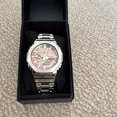 CASIO G-SHOCK GA-2100 Silver Rose Gold CasiOak Analog Digital Watch