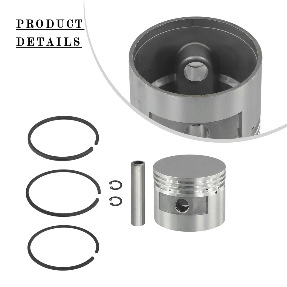 Kit piston compresseur d'air avec anneaux de piston et accessoires 42mm à 90mm - Photo 3/4