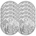 Lot of 10 - 1 Troy oz Julius Caesar Design .999 Fine Silver Round