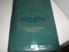 NEW Satin Stripe Stain Release Tablecloth Cloth 70" Round GREEN Bardwil (O73)