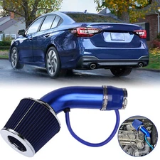 3" Cold Air Intake Filter Induction Pipe Blue Kit For Subaru Legacy Impreza WRX