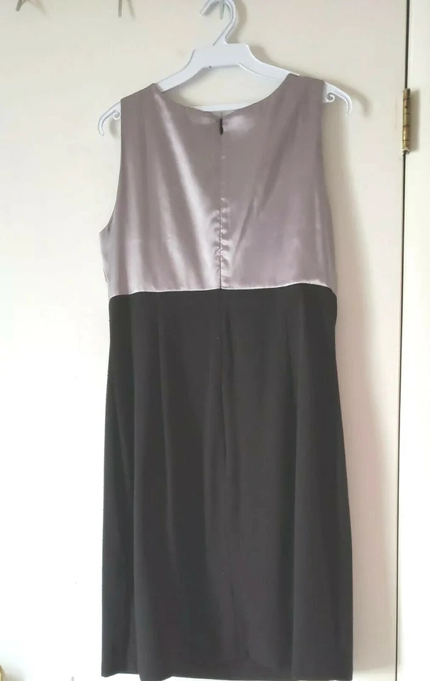 Tiana B. Size 10 Women Black gray Beaded Sleeveless Sheath Cocktail Party Dress - Image 3 of 4