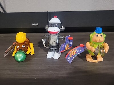 Wind Up Monkey Toy Lot California Creations Tomy Original Tags