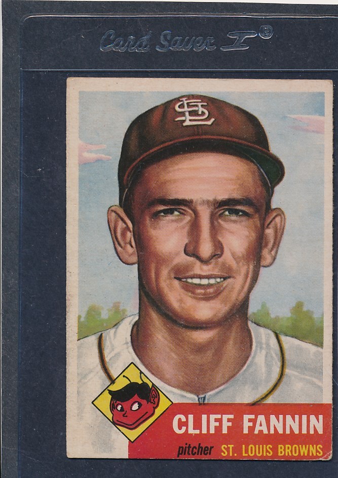 1953 Topps #203 Cliff Fannin Browns VG/EX 53T203-41516-1 | eBay