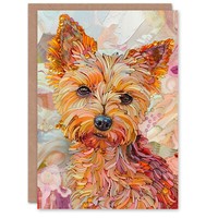 Yorkshire Terrier SüßEs Fraktal Karte Mit Hundemotiv Geburtstagskarte