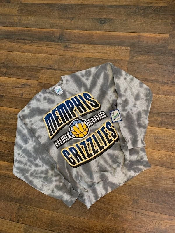 NBA MEMPHIS GRIZZLIES menu0026#039;s crew neck sweatshirt , tie dye, LARGE,  NEW, u0026#039;47 | eBay