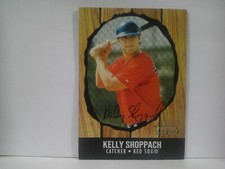 2003 Bowman Heritage Black Facsimile Signature Kelly Shoppach #193 Rookie RC
