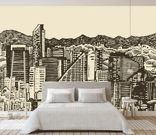 3D Sketch Drawing House 41777NA Wallpaper Wall Murals Removable Wallpaper Fay