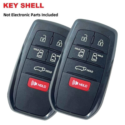 2 Remote Key Shell Case Fob Cover for Toyota Sienna 2021 2022 2023 HYQ14FBX 6B