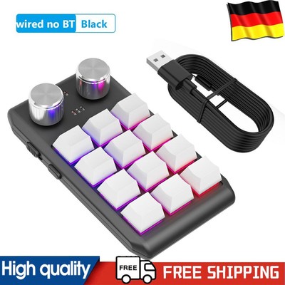 RGB Keyboard 12 Keys 2 Knobs DIY Macro Keyboard Programmable Support for Windows