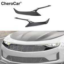 Front Headlight Lamp Decor Strips Cover Trim Bezel Ring For Chevy Camaro 2019-24