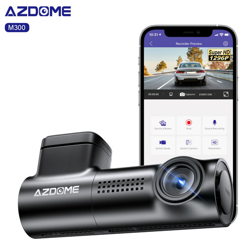 Azdome 1080P FHD WiFi Loop Record Night Vision G-Sensor Dash Cam for Cars