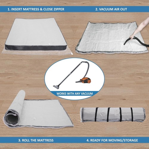 Queen/full/full-xl Foam Mattress Vacuum Bag For Moving, Vacuum Seal Mattress Bag - Picture 6 of 6