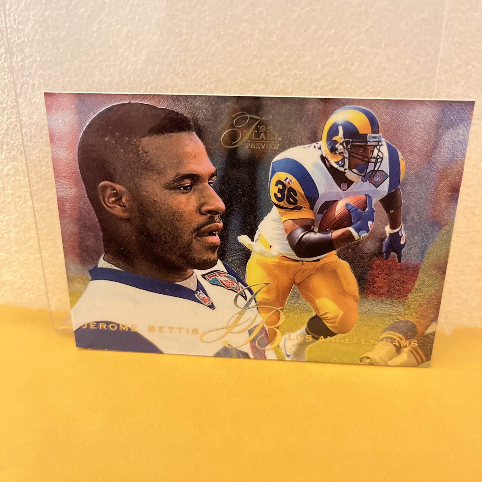Jerome Bettis 1995 Flair Preview Insert Card #17 of 30