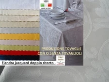 Tablecloths Service Fiandra Jacquard Production All Sizes