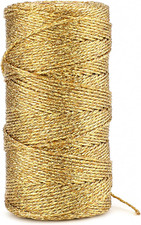110Yards Decorative Metallic Bakers String Gold Wrapping Twine String Inelastic
