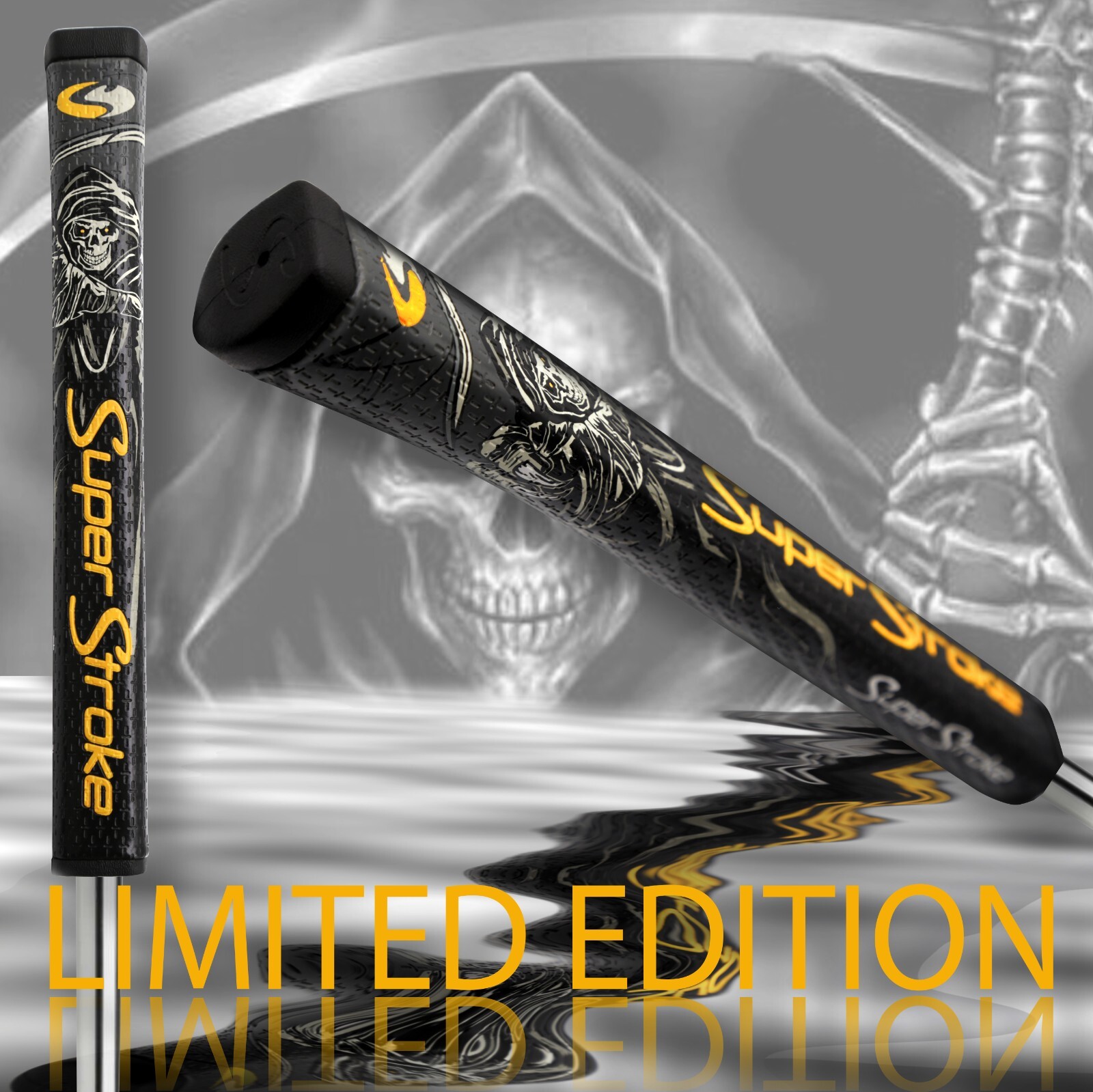 SuperStroke PistolGT SPECIAL EDDITION BLACK SKULLS Putter Golf Schläger Griff.