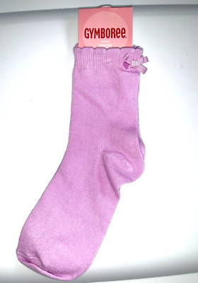 Vintage NWT Gymboree 2006 SNOW BLOSSOM Pinky Purple Bow Socks 5-7 yrs ...