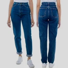 AMERICAN APPAREL LADIES HI-WAIST JEANS MEDIUM WASH 100% COTTON *SIZE-30*