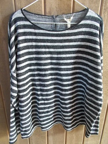 EILEEN FISHER Black White Stripe 