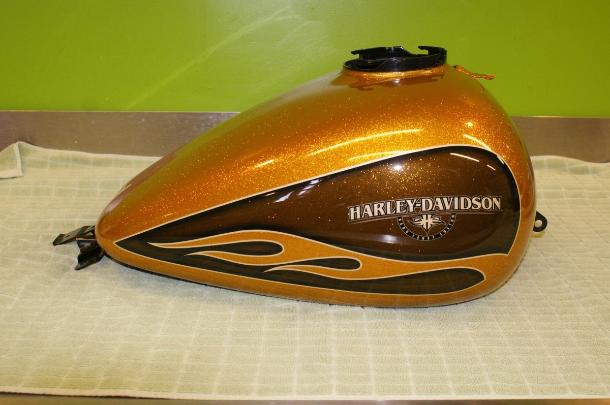 Harley-Davidson ブラウンタンク Harley Davidson Fuel Tank Gas Tank 16 FLHX Gold Flake Road Glide
