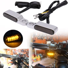 For Harley Chopper 2X Motorcycle LED Turn Signal Indicator Amber Blinker Light
