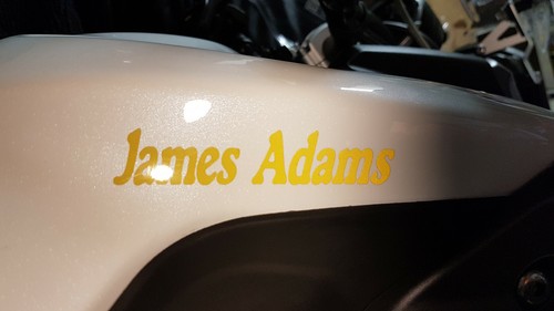 2 x PERSONALISED/CUSTOMISED MOTORBIKE MOTORCYCLE TANK FAIRING NAME STICKERS - Picture 23 of 25