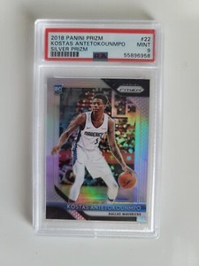 PSA 9 2018-19 Panini Prizm Kostas Antetokounmpo Silver Prizm Rookie RC #22