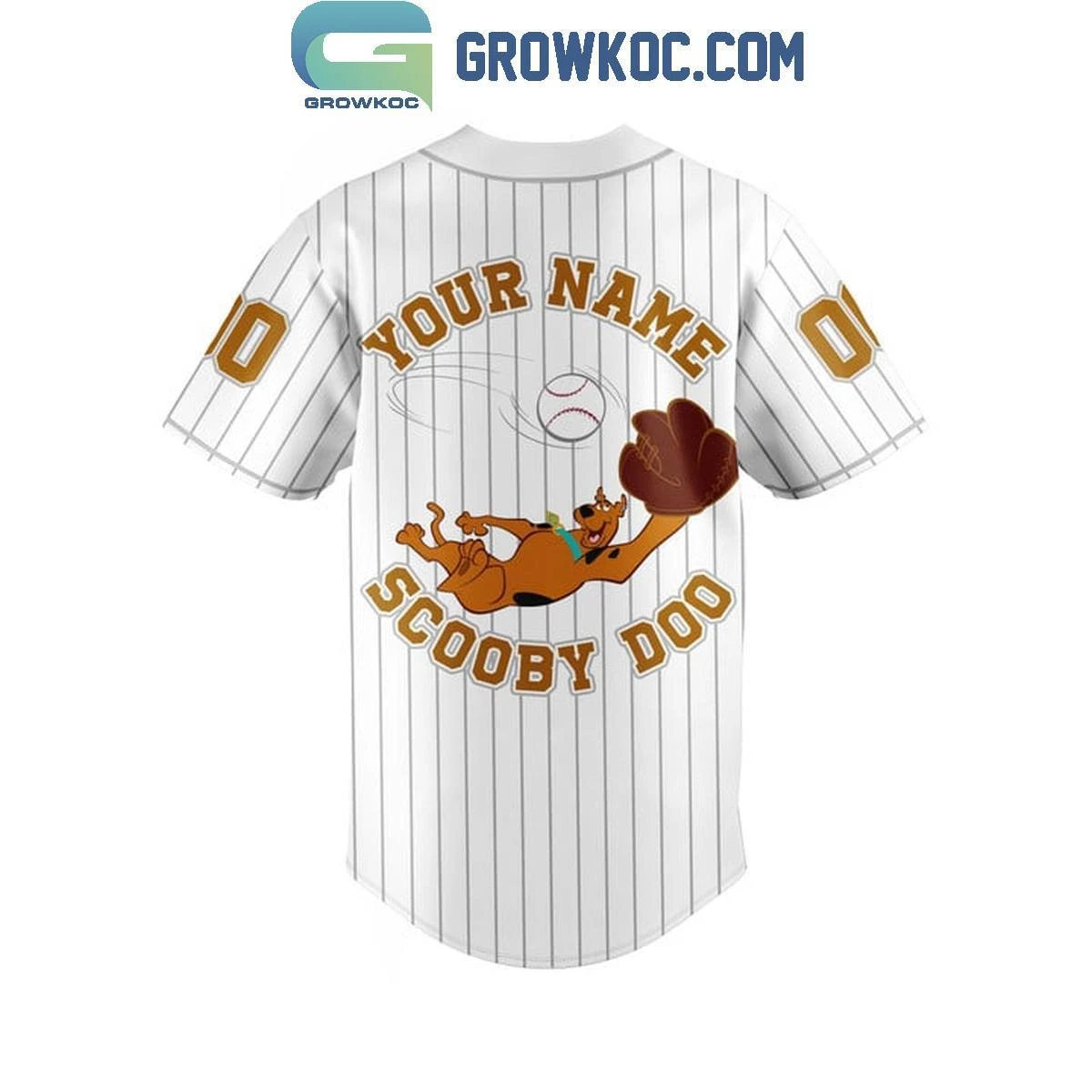 Scooby Doo Playing Baseball Personalized Baseball Shirt, Scooby Doo Jersey, Scooby Doo Movie Baseball Shirt