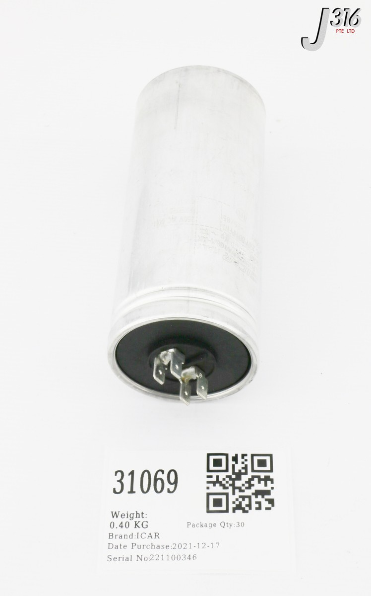 31069 ICAR MOTOR RUN CAPACITOR, 110UF MLR25U25110060138/I-MK 31069 ICAR MOTOR RUN CAPACITOR, 110UF MLR25U25110060138/I-MK