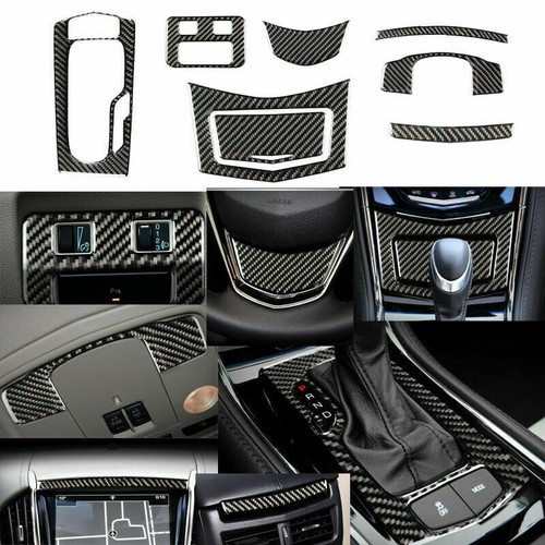 8 un. Cubierta interior de fibra de carbono decoración adecuada para Cadillac ATS 2013-2019 - Imagen 2 de 10