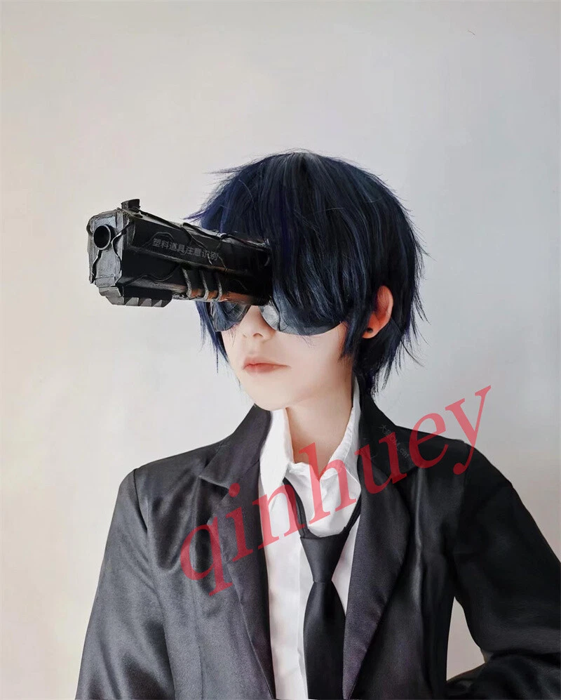 Anime Chainsaw Man Hayakawa Aki Mask Gun Devil Half Face Headwear Cosplay Prop