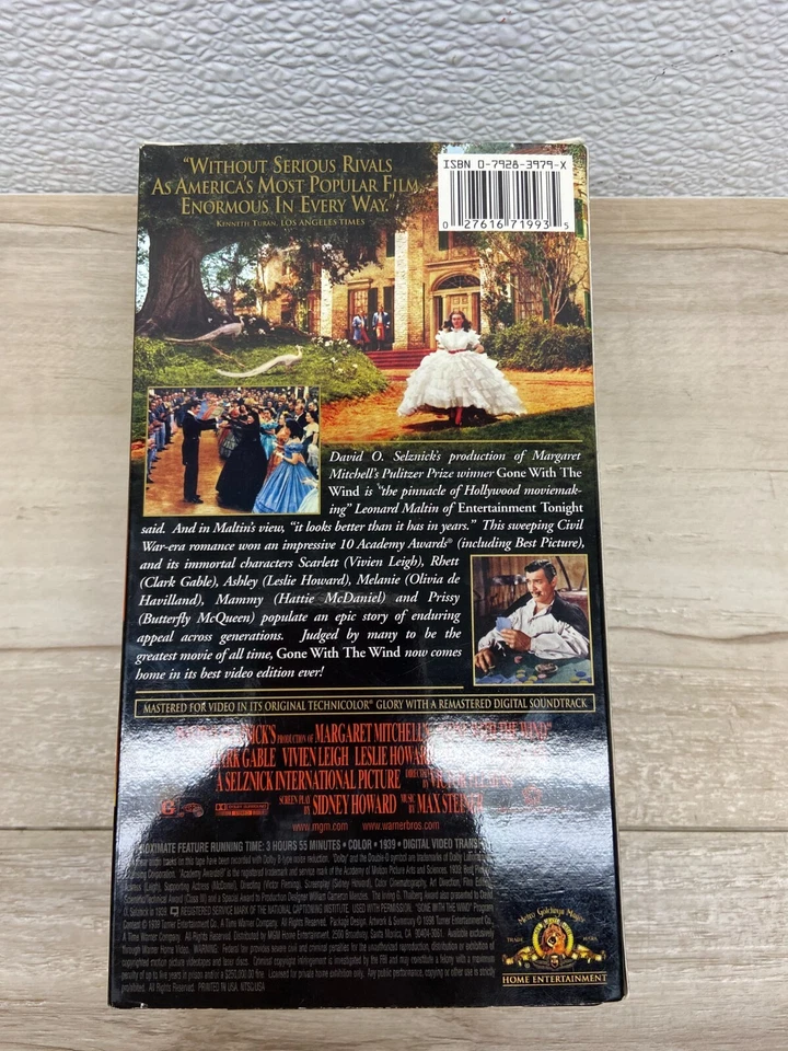 Vtg "Gone With The Wind" 1939 VHS Movie 2- Tape Set With Clark Gable - Image 2 of 4